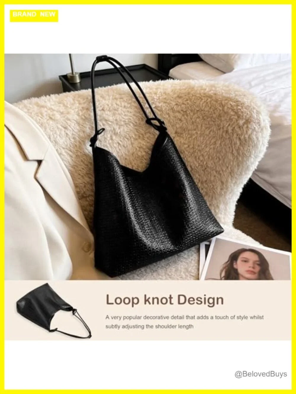 2-Piece Woven Texture Vegan Leather Hobo Bag Set Tote Crossbody with Clutch